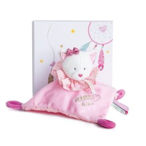 Doudou chat rose